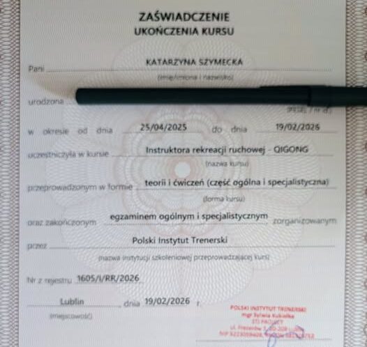 Qigong warsztaty harmonia ciała umysłu świadomość uważność równowaga emocje rozwój pomoc sobie