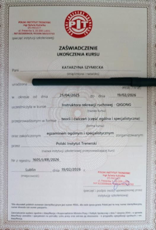 Qigong warsztaty harmonia ciała umysłu świadomość uważność równowaga emocje rozwój pomoc sobie